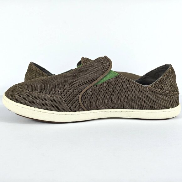 Olukai Nohea Mesh Mustang Green Men’s Slip On Shoes Size 10 M Casual Comfort - Picture 9 of 16